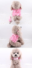 Three-dimensional flower leash dog dog cat pet chest strap spring summer breathable supplies wholesale