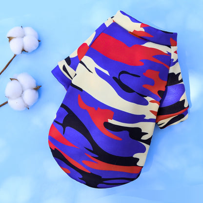 Printed cartoon pet clothes plus fleece two-legged hoodie Spring and winter pullover dog cat Teddy supplies clothes