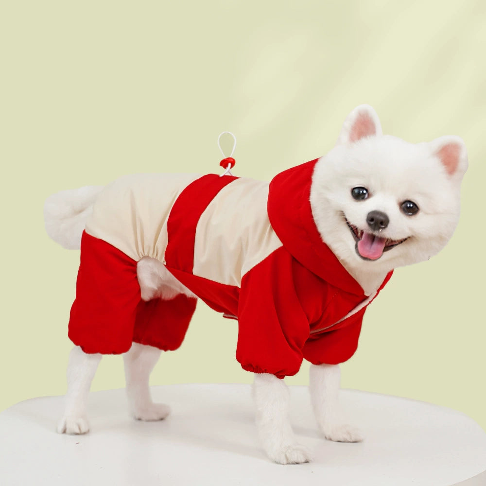 Autumn and winter warm four-legged pet clothing cotton-padded waterproof ski