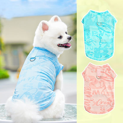 Ice silk cool clothes, vest, waistcoat, and dog clothes