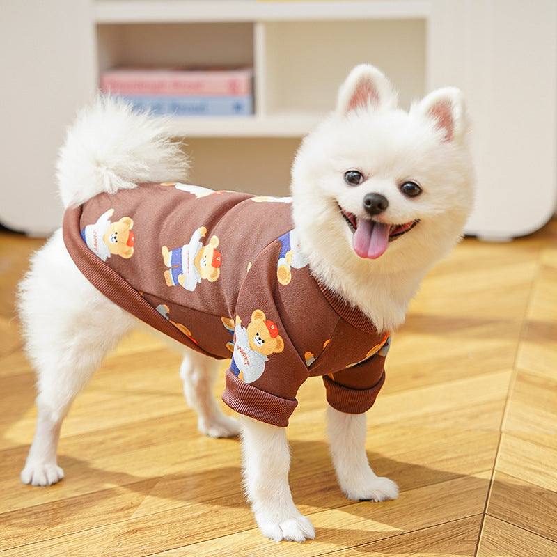 Pet clothing winter and autumn thin fleece pullover shirt