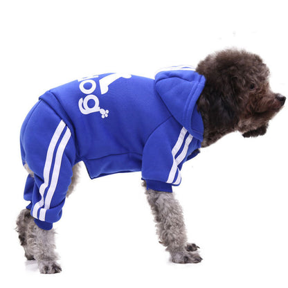 Factory custom dog clothes four-foot hoodie button pet clothes Pet supplies Cat clothes Autumn and winter