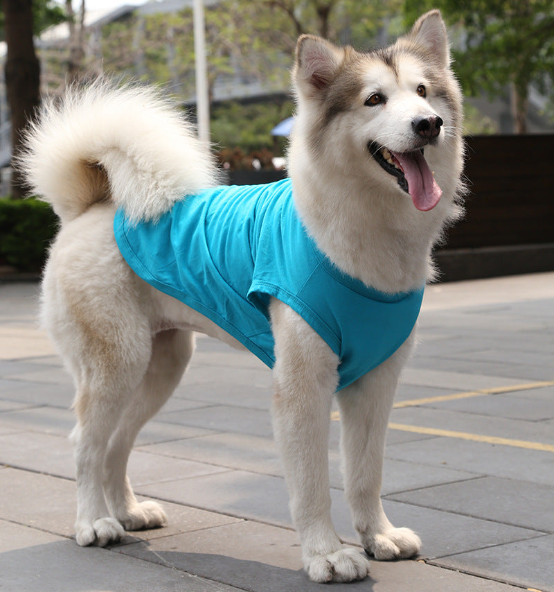 Small medium large dog  spring summer autumn new pet clothes vest supplies two feet clothes