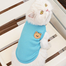 Pet clothing Waffle bear summer vest Teddy small and medium-sized dog cat dog clothing manufacturers wholesale