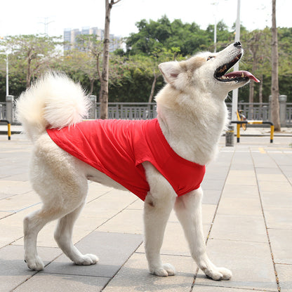 Small medium large dog  spring summer autumn new pet clothes vest supplies two feet clothes