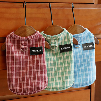 Pet clothing - Fall/Winter vintage check shirts - Dog and cat clothes