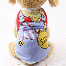 Spring and summer tank tops Dog and cat clothes suspenders Mesh clothing Pet clothes