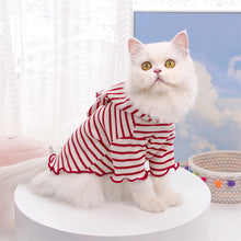 Pet autumn and winter clothing stripes wear hats two feet dog cat clothes teddy wholesale