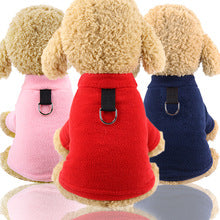 Polar fleece D deduction can hang leash autumn and winter warm dog clothes cat clothes pet clothes supplies