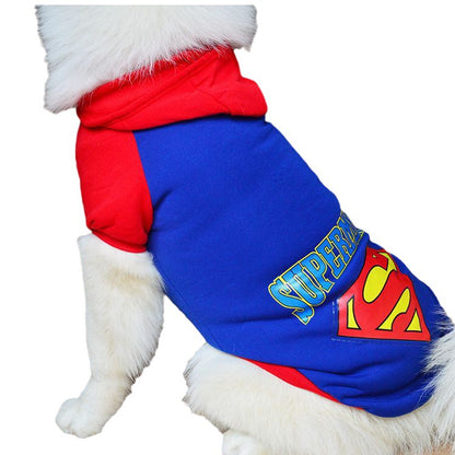Pet autumn and winter large small dog dog cat clothes Superman Batman Golden hair Samo supplies wholesale