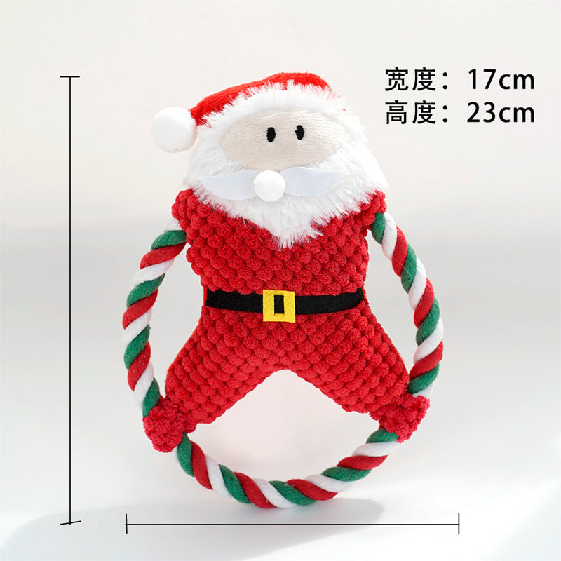 Christmas plush sound bite resistant teeth relief dog and cat toys