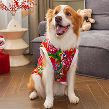 Big flower jacket New Year dress small medium large dog pet dog cat clothes clothing wholesale