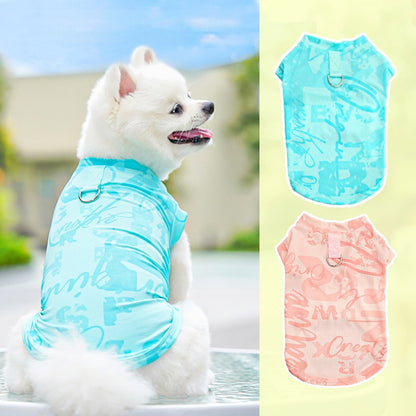 Ice silk cool clothes, vest, waistcoat, and dog clothes