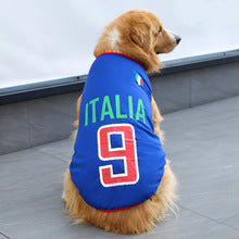 Spring summer large small dog dog cat clothes pet mesh vest World Cup basketball clothes vest