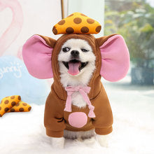 Turn dog cat small medium-sized dog autumn and winter hoodie fleece clothing supplies pet