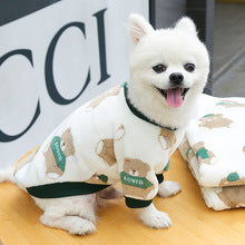 Small medium-sized dog dog cat warm velvet printing pet clothes factory direct sales