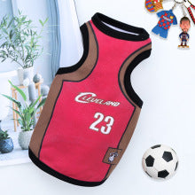 Pet small, medium dog spring summer net vest World Cup basketball clothes Cat supplies