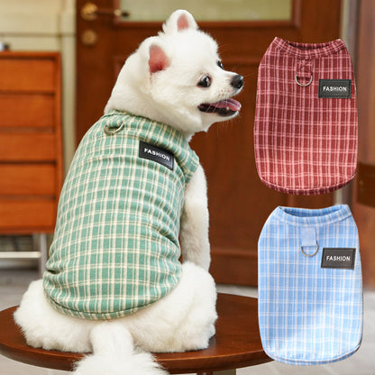 Pet clothing - Fall/Winter vintage check shirts - Dog and cat clothes