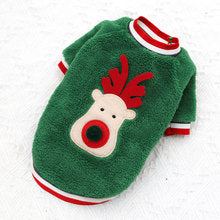 Manufacturers pet Christmas clothing coral velvet dog hoodie dog Christmas clothes cat two feet supplies