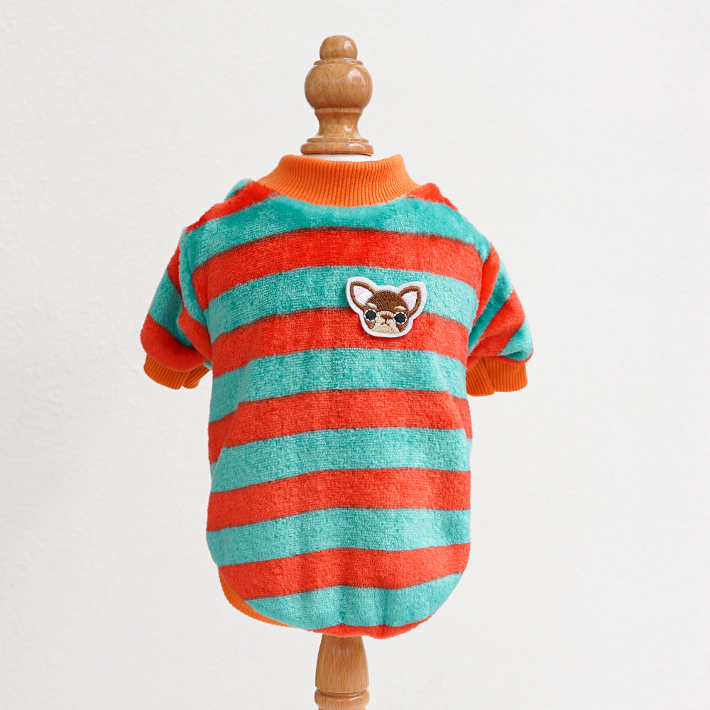 Pet clothing winter warm embroidery sweater Teddy than bear small and medium-sized dog dog cat clothing supplies wholesale