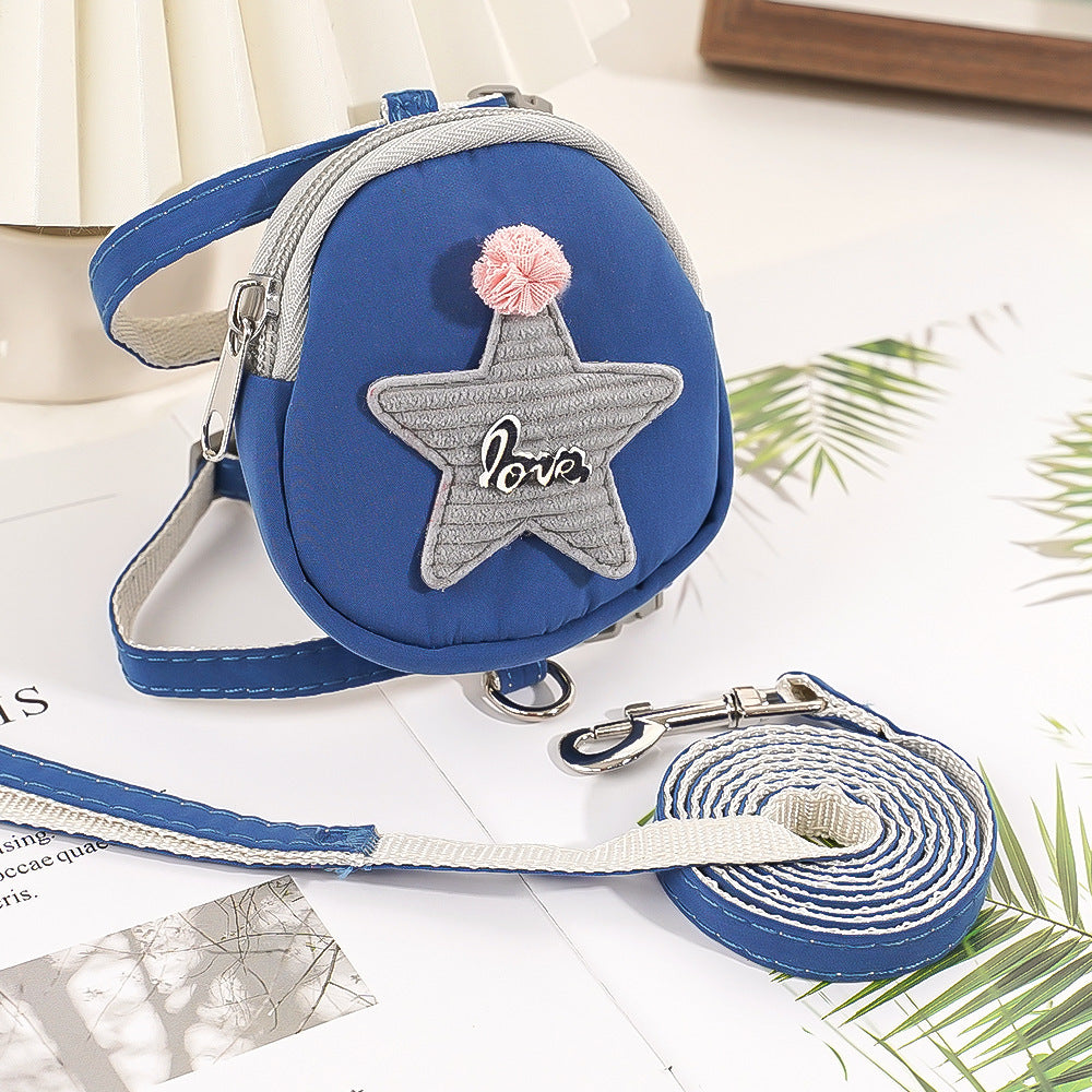 Shoulder bag chest strap pull rope for dogs and cats walking