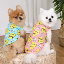 Spring and summer dog pet cat clothing big yellow duck vest mesh manufacturers sell pet supplies