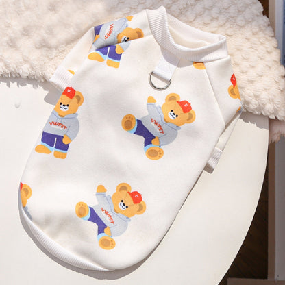 Pet clothing winter and autumn thin fleece pullover shirt