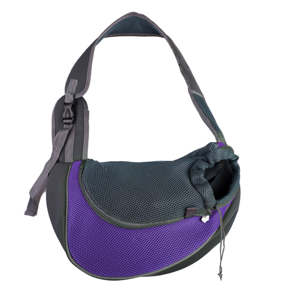 Breathable mesh comfort dog and cat single-shoulder bag