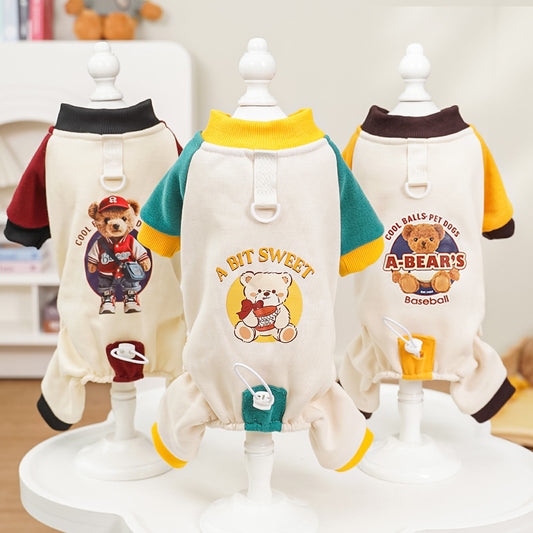 Four-legged Dog and Cat Clothing - Pure Cotton Sweater for Autumn and Winter