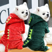 Autumn and winter warm four-legged small medium-sized dog dog cat dinosaur into pet clothing manufacturers wholesale