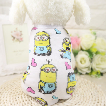 Printed mesh camouflage cartoon pet dog cat vest clothes spring summer sunscreen manufacturers