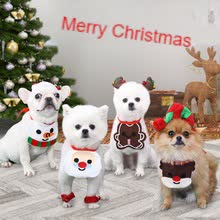 Instagram's new Korean Christmas elk candy cake Olaf dog bib Pet drool towel Cat dog bib