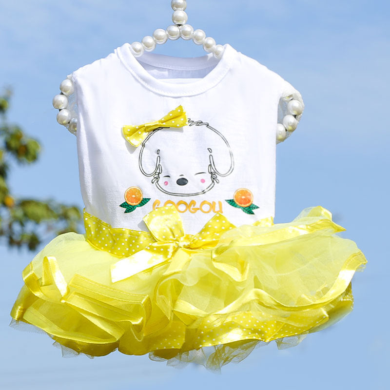 Spring summer Dog cat pet fruit dress Large, small, medium dog dress clothes