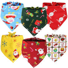 Small medium large dog dog Cat Triangle spit towel Santa Claus elk pet supplies Four seasons decorative scarf