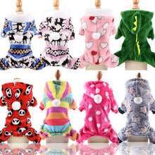 Four-legged flannel dog pet cat clothing supplies warm colorful stripes spot manufacturers wholesale