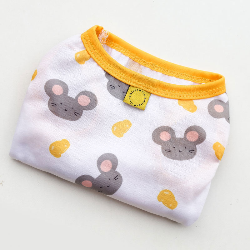 Small, medium and large dog vest Cat pet clothing supplies spring and summer new cartoon teddy dog clothes