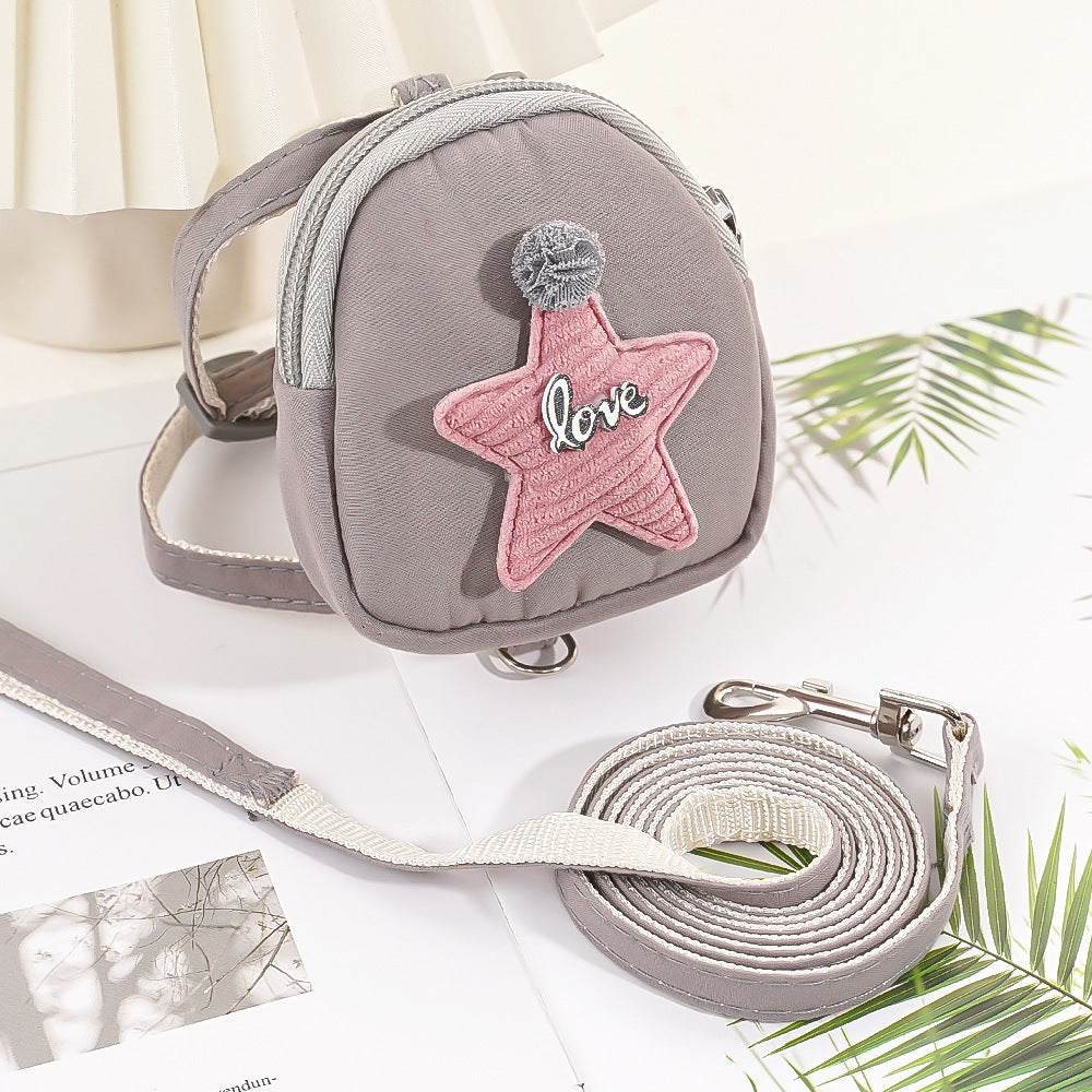 Shoulder bag chest strap pull rope for dogs and cats walking