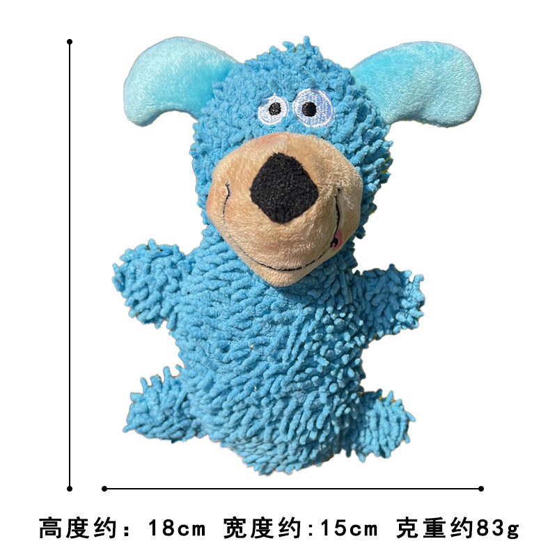 New dog toy - cute cartoon-shaped plush toy with sound effect and easy to chew