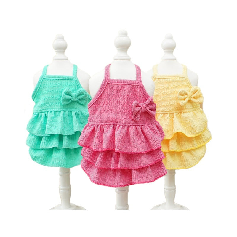 The new thin princess dress for spring and summer pet dogs