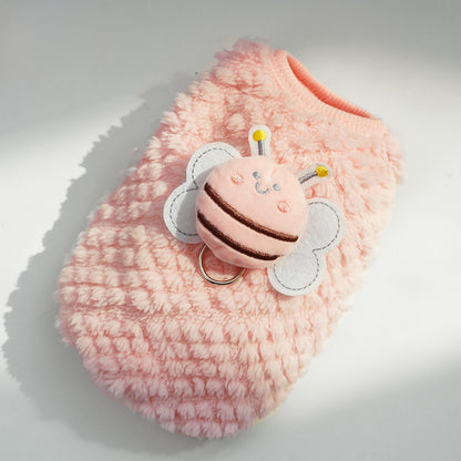 Flannel warm dog and cat vest pet supplies