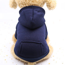 Autumn and winter hoodie denim pocket two-legged clothing Sports style pet clothing Dog cat pet clothing supplies