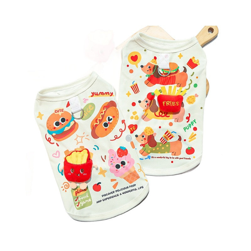 Ice Silk Pet Dog Clothes Cat Garments Accessories Summer Lightweight Breathable Cool Clothing