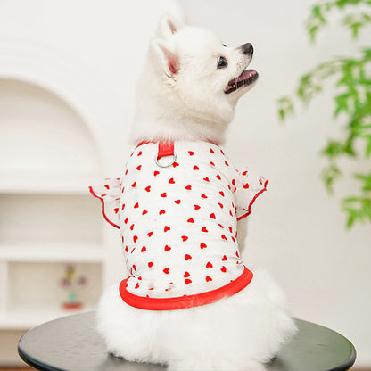 Light and soft elastic dog clothes, cat clothes, fabric items, net sleeves, fluttering sleeves
