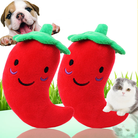 Chili plush vocal dog and cat toy