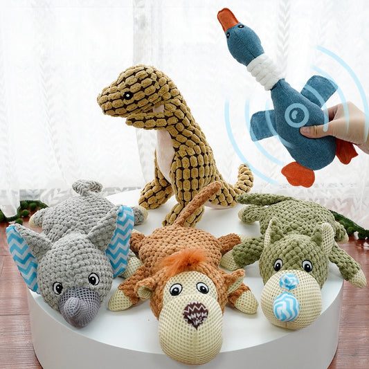 Pet plush sound toy corn velvet multi-color grinding teeth bite dog cat toy manufacturers wholesale