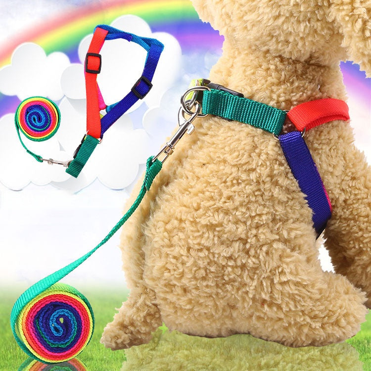 Nylon outdoor explosion-proof impact leash walking dog chain cat traction chest strap supplies manufacturers wholesale