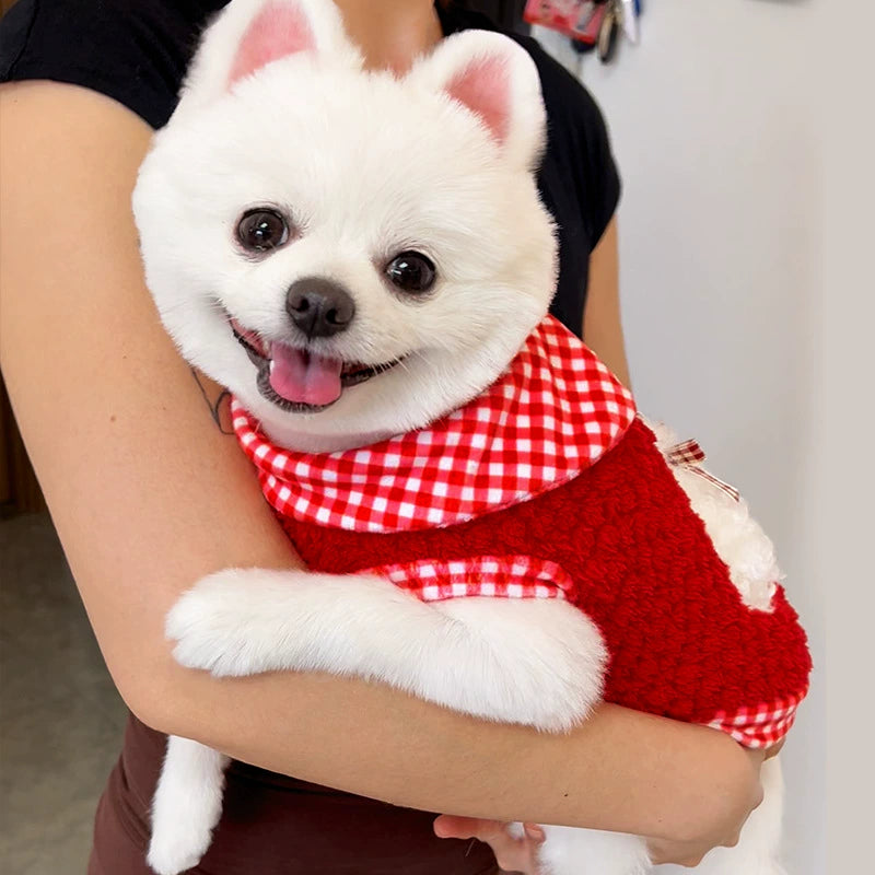 Pet clothes for autumn, winter, New Year and Spring Festival - thickened for pets (cats and dogs) for the New Year celebration.