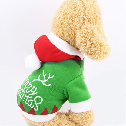 Christmas Clothes Dogs Cats pet supplies New Autumn/Winter Green holiday clothes for medium-sized dogs