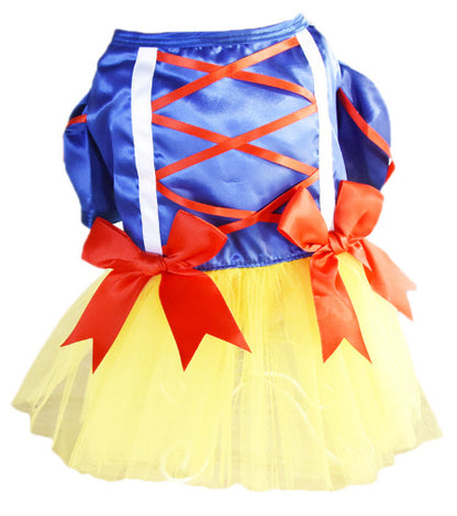 Pet Chinese style Hanfu skirt satchel Chiffon Cat dog two feet Clothes Pet supplies Spring and summer