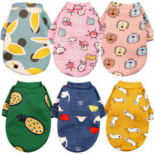 Printed cartoon pet clothes plus fleece two-legged hoodie Spring and winter pullover dog cat Teddy supplies clothes